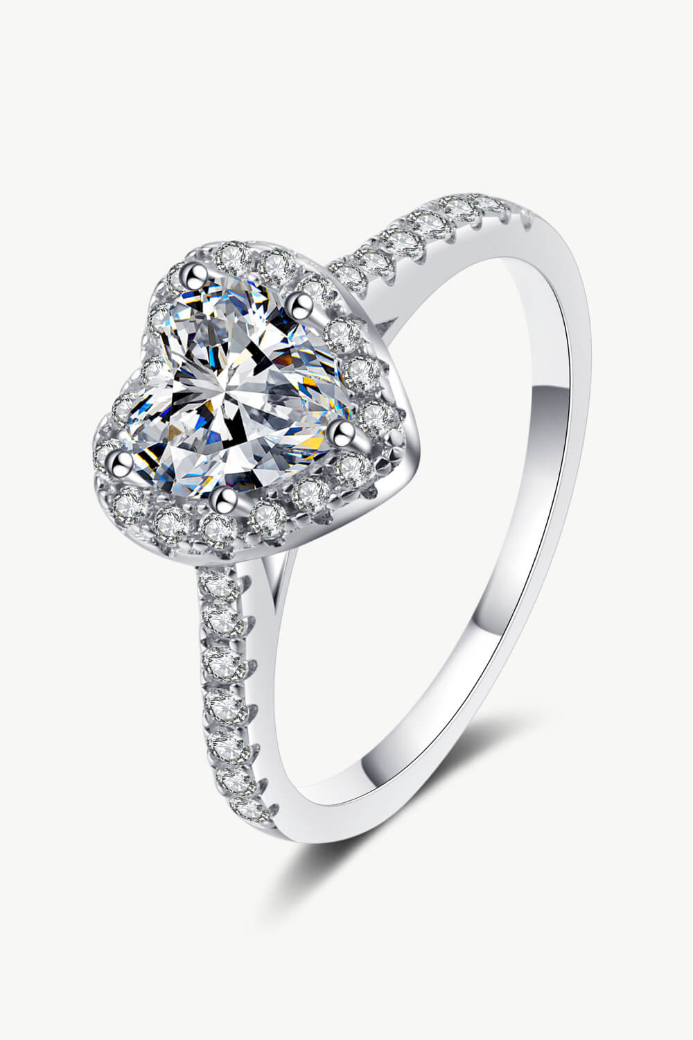 1 Carat Moissanite Heart-Shaped Ring - Fashion Quality Boutik