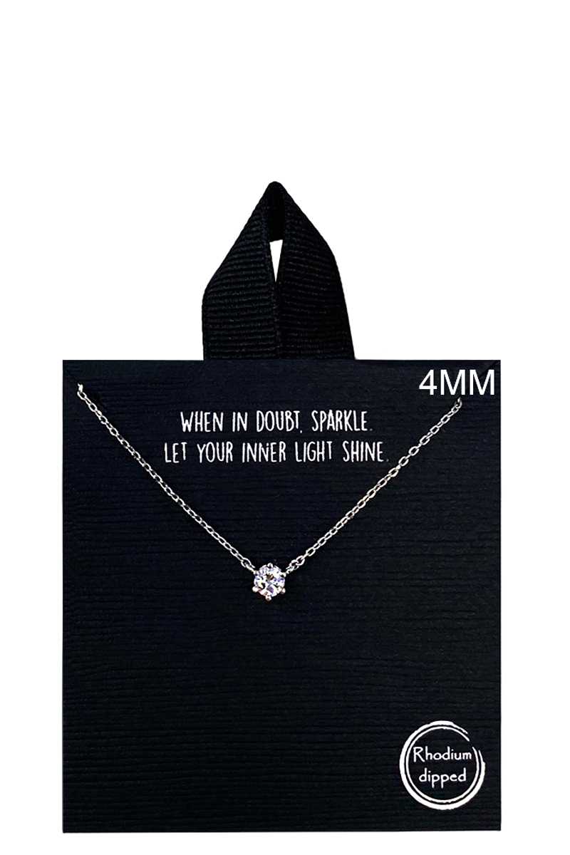 18k Gold Rhodium Dipped Cubic Zirconia Pendant Necklace - Fashion Quality Boutik
