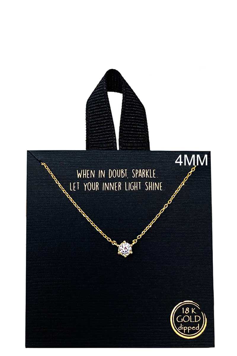 18k Gold Rhodium Dipped Cubic Zirconia Pendant Necklace - Fashion Quality Boutik
