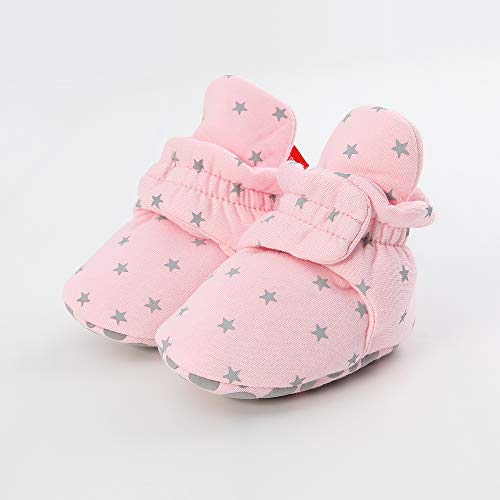 Meckior Infant Baby Boys Girls Cotton Booties Winter Fleece Warm Cozy Socks Soft Bottom Newborn Toddle First Walkers Crib Shoes with Grippers - Fashion Quality Boutik