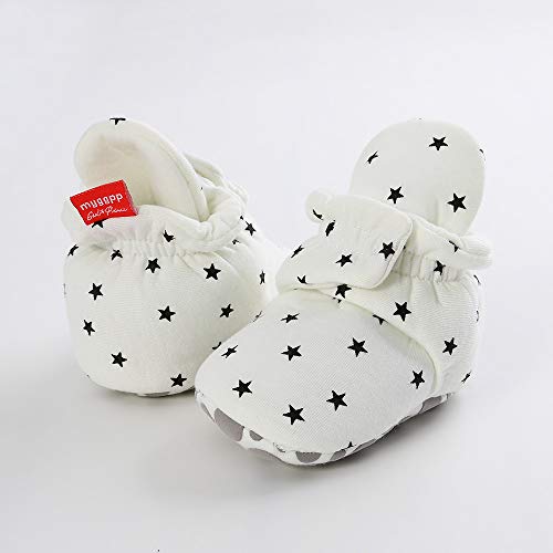 Meckior Infant Baby Boys Girls Cotton Booties Winter Fleece Warm Cozy Socks Soft Bottom Newborn Toddle First Walkers Crib Shoes with Grippers - Fashion Quality Boutik