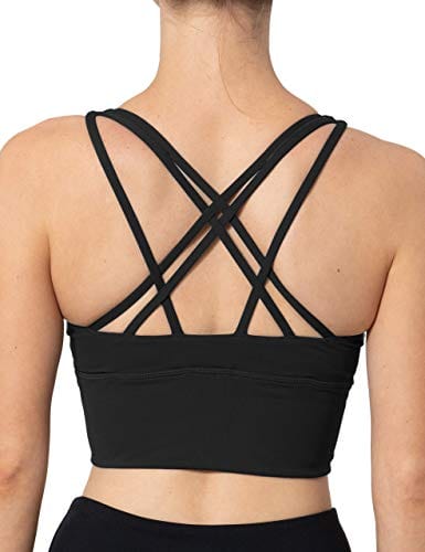 Strappy Sports Bras for Women Yoga Longline Workout Padded Bras - Fashion Quality Boutik