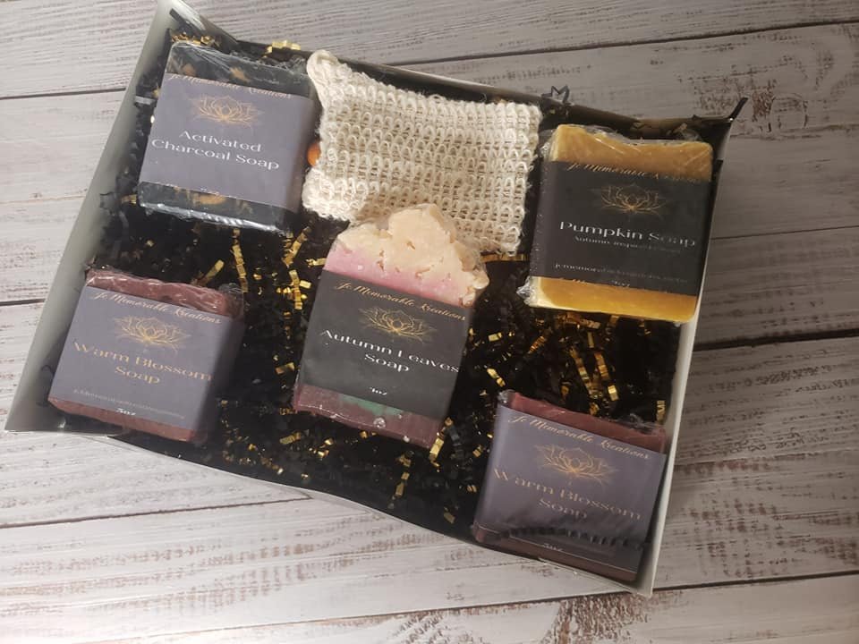 5 Piece Soap Gift Set | Bath Spa gift set | Care Package | All-Natural Soap Gift Set | Vegan Gift Box | Moisturizing Soaps - Fashion Quality Boutik