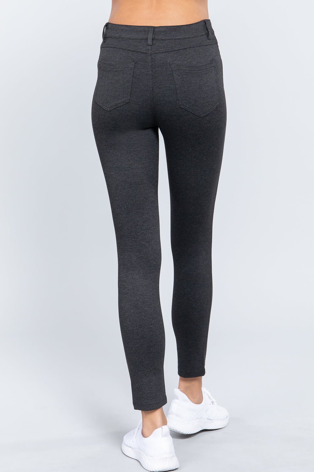 5-pockets Shape Skinny Ponte Mid-rise Pants - Fashion Quality Boutik