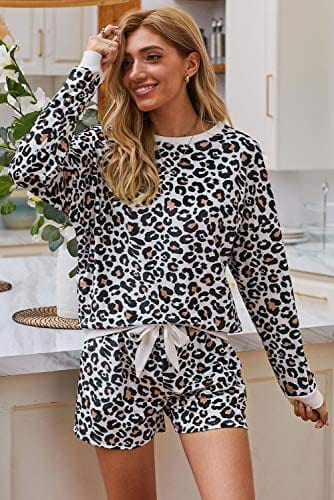 Women’s Tie Dye Printed Pajamas Set Long Sleeve Tops with Shorts Lounge Set Casual Two-Piece Sleepwear - Fashion Quality Boutik