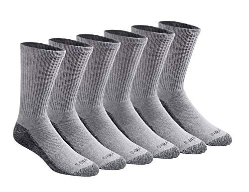 Dickies Men's Dri-tech Moisture Control Crew Socks Multipack, Black (6 Pairs), Shoe Size: 12-15 - Fashion Quality Boutik