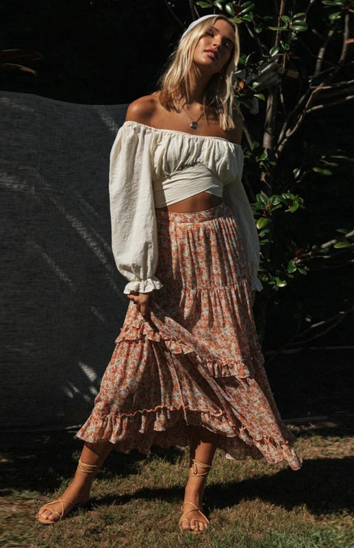 Casual/ Comfortable And Stylishbohemian Skirt Suit