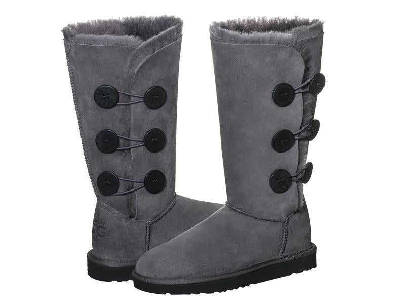 CLASSIC BUTTON TALL boots Made in Australia - Fashion Quality Boutik