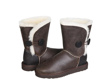 NAPPA BUTTON SHORT boots Made in Australia - Fashion Quality Boutik