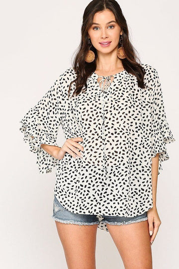 Leopard Printed Crepe Top - Fashion Quality Boutik