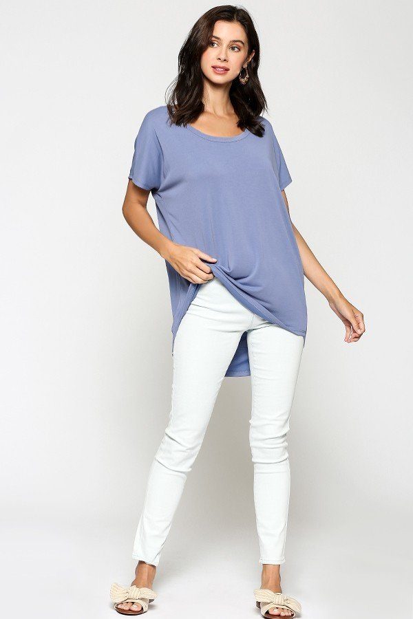 Scoop Neckline Cupro Solid Top - Fashion Quality Boutik