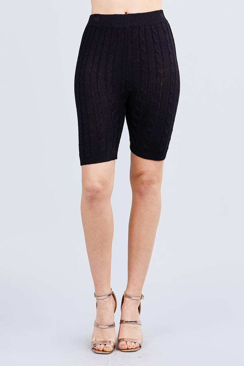 Twisted Effect Bermuda Length Sweater Shorts - Fashion Quality Boutik