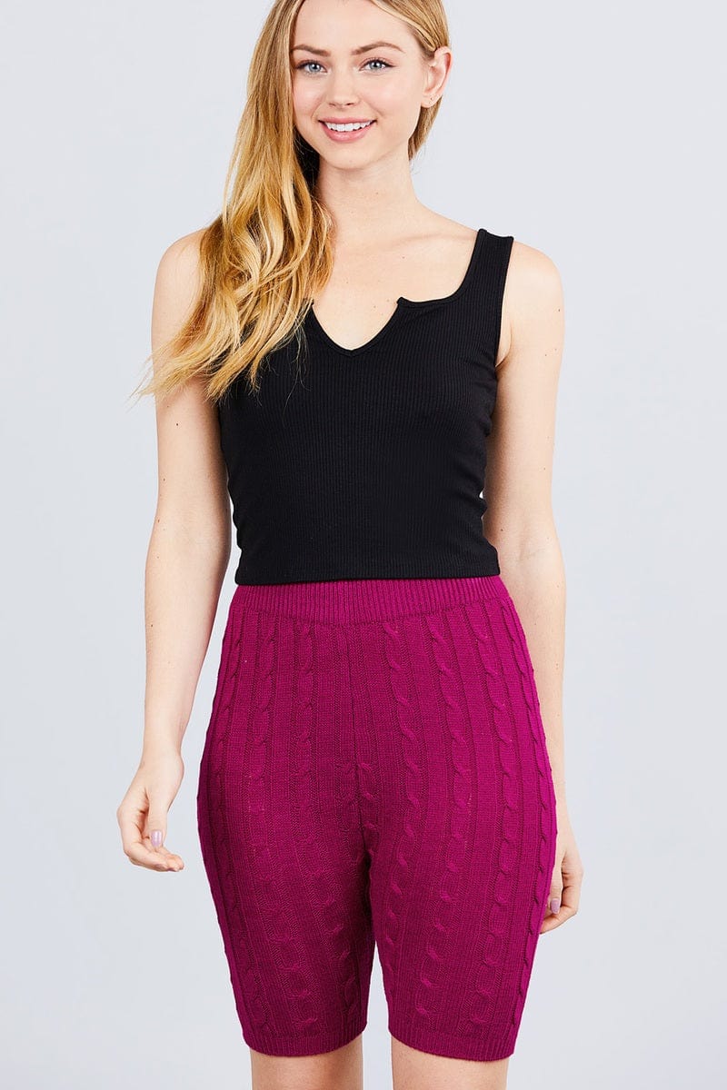 Twisted Effect Bermuda Length Sweater Shorts - Fashion Quality Boutik