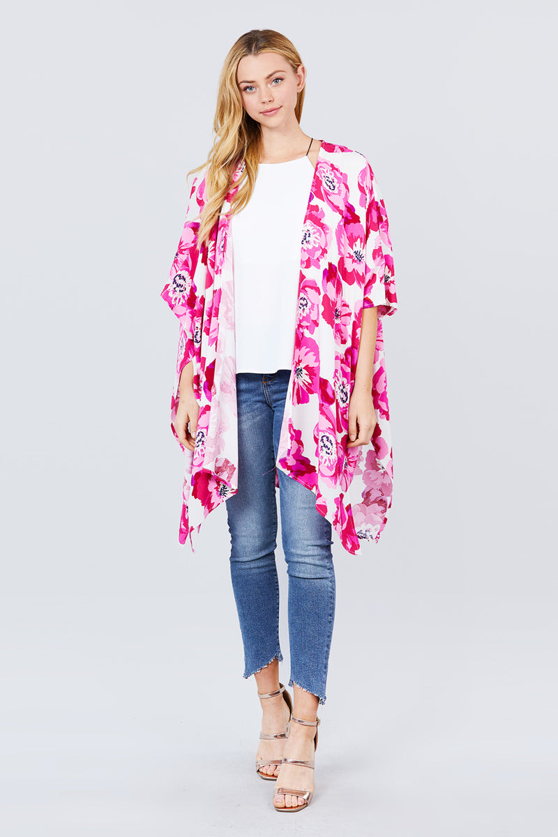 Slide Slit Print Kimono Cardigan - Fashion Quality Boutik