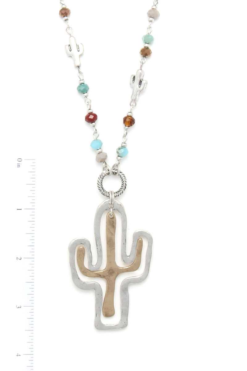 Cactus Pendant Necklace - Fashion Quality Boutik
