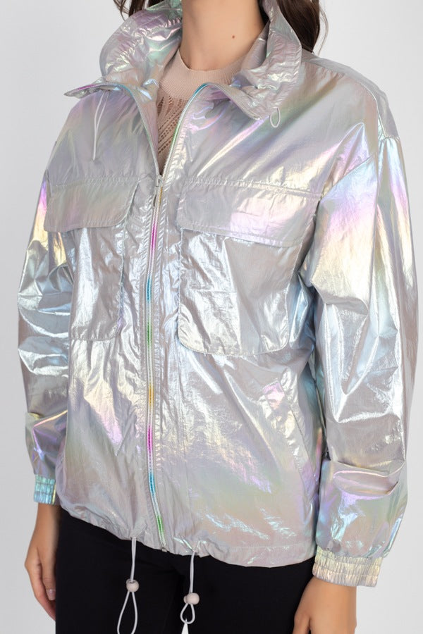 Holographic Windbreaker Jacket - Fashion Quality Boutik