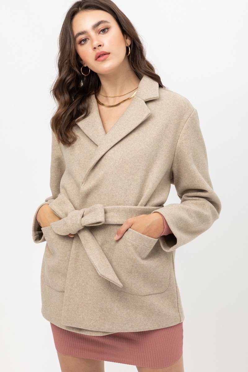 Fleece Belted Coat - Fashion Quality Boutik