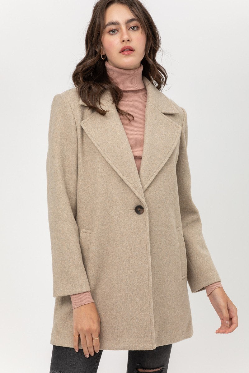 Fleece Single Breasted Coat - Fashion Quality Boutik