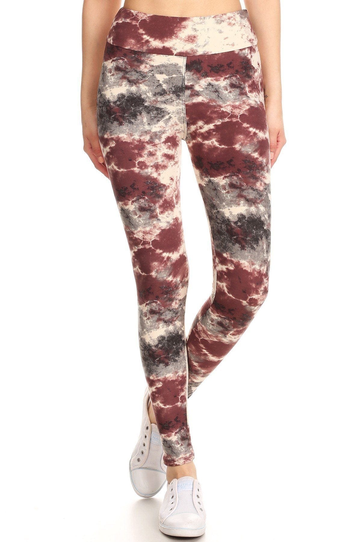 Yoga Style Banded Lined Tie Dye Print, Full Length Leggings In A Slim Fitting - Fashion Quality Boutik