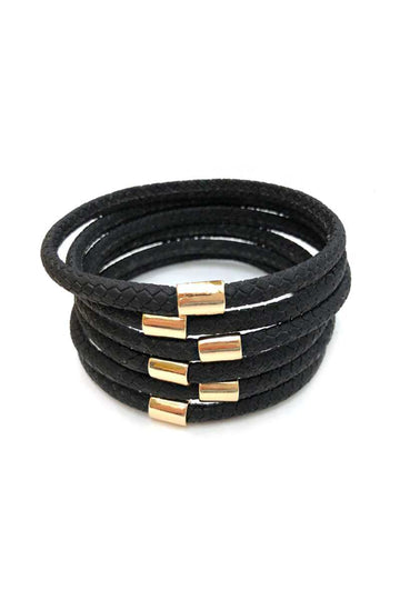 Multi Faux Leather Bangle Bracelet - Fashion Quality Boutik