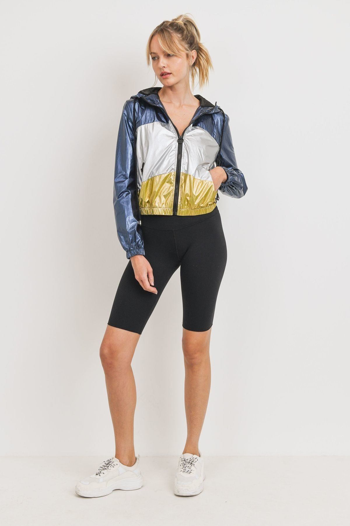 Metallic Colorblock Jacket - Fashion Quality Boutik