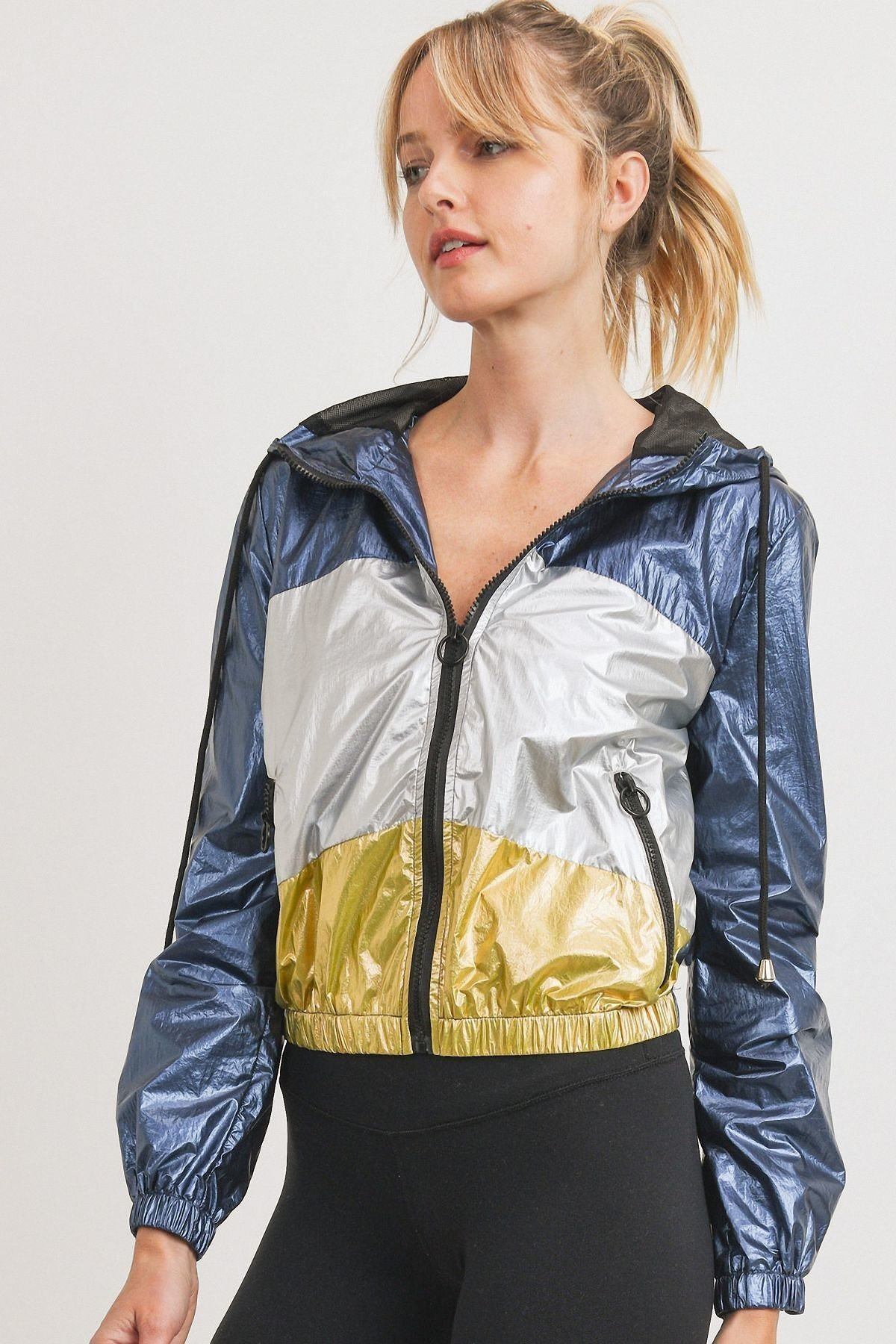 Metallic Colorblock Jacket - Fashion Quality Boutik