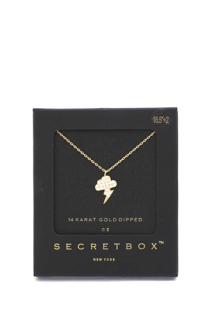 Secret Box Lighting Bolt Charm Necklace - Fashion Quality Boutik