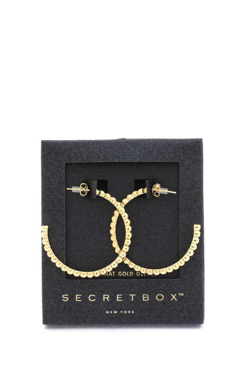 Secret Box Scallop Edge Open Circle Earring - Fashion Quality Boutik