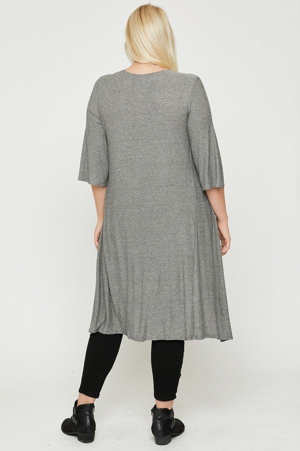 Plus Size Two Tone Knit Cardigan - Fashion Quality Boutik