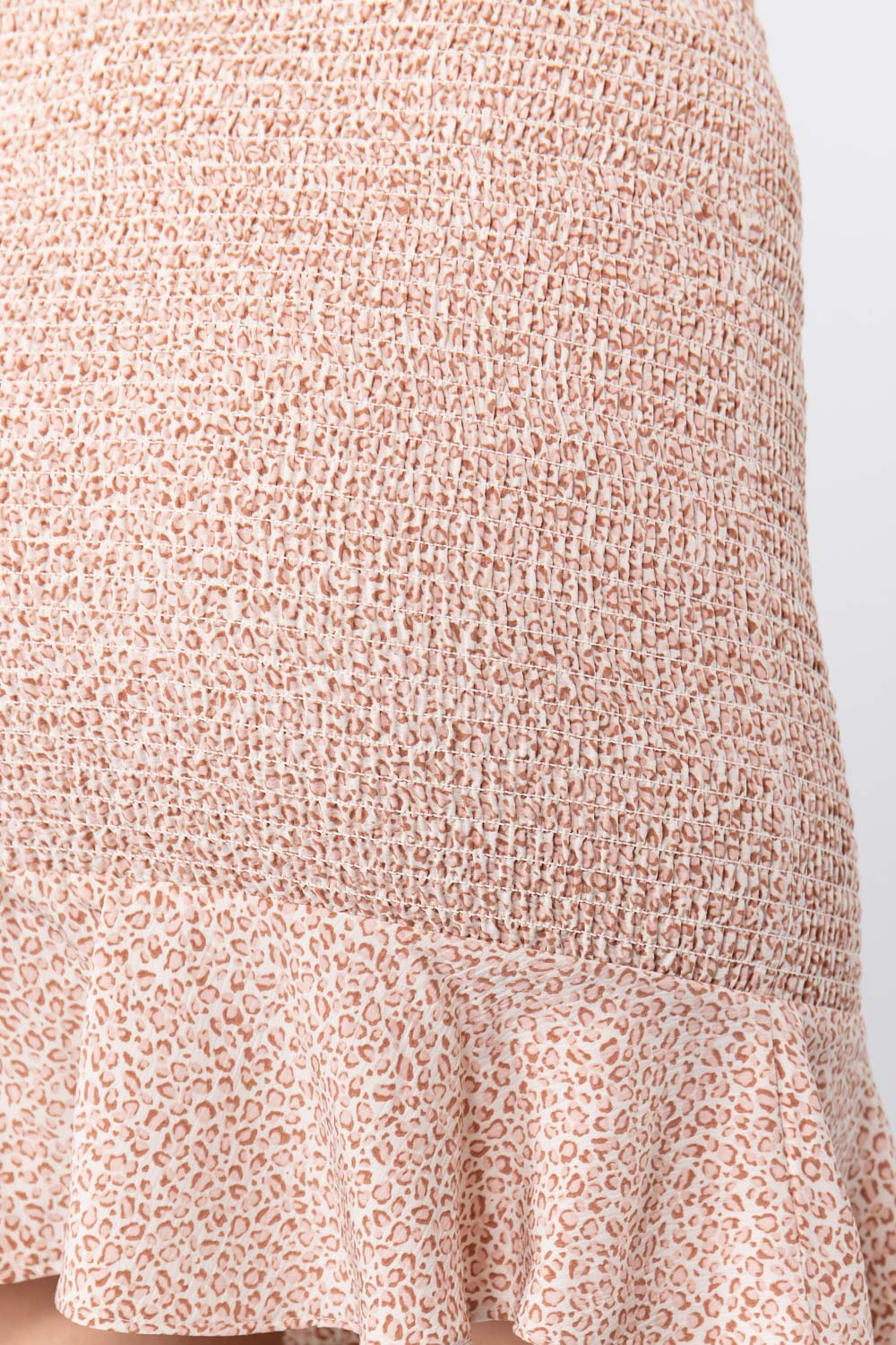 Smocked Ruffle Print Mini Skirt - Fashion Quality Boutik