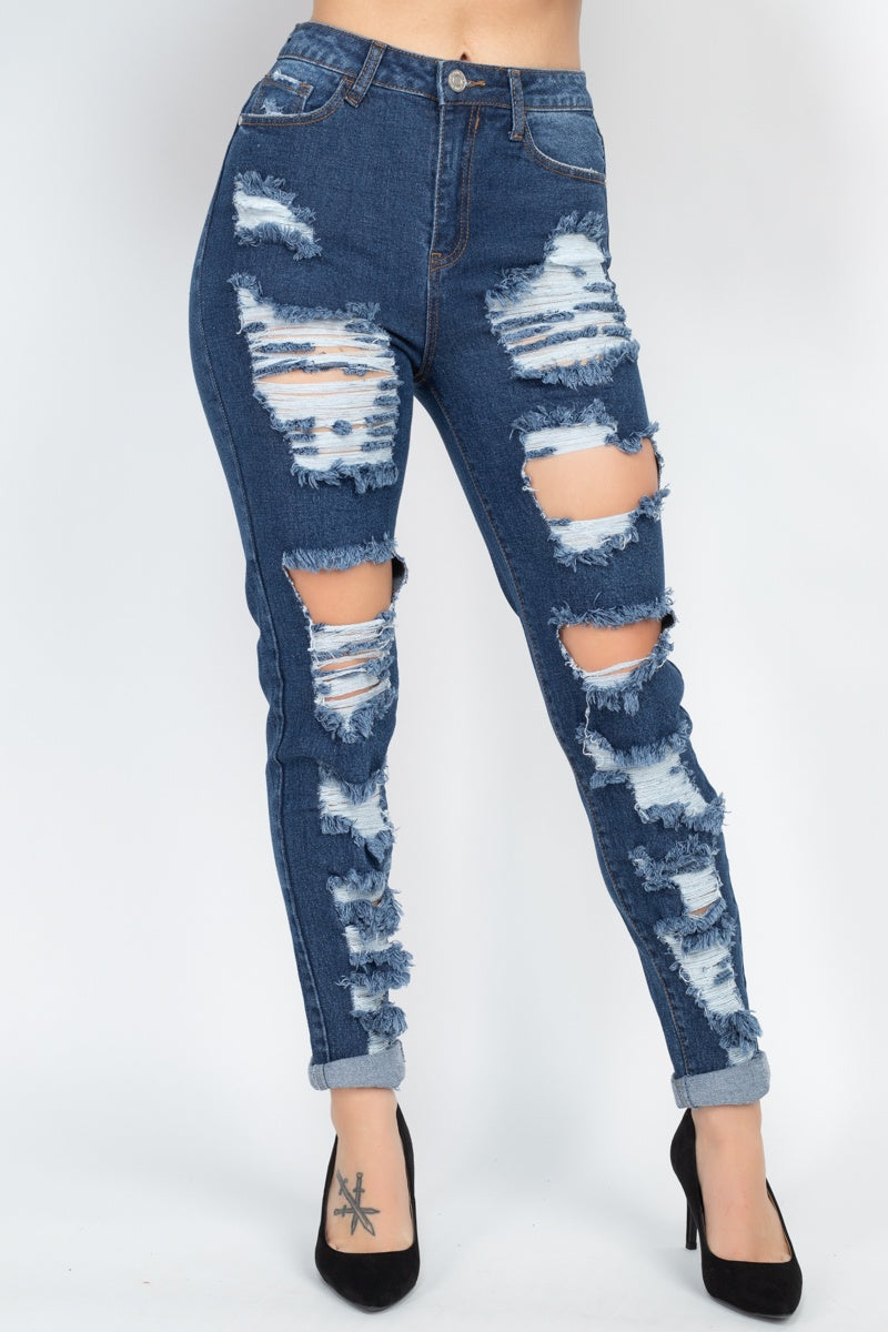 Distressed Straight Leg Jeans - Fashion Quality Boutik