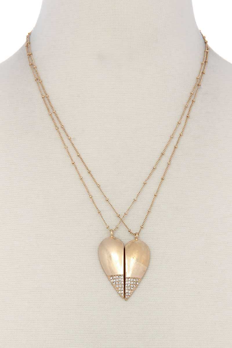Break Apart Heart Pendant Necklace - Fashion Quality Boutik