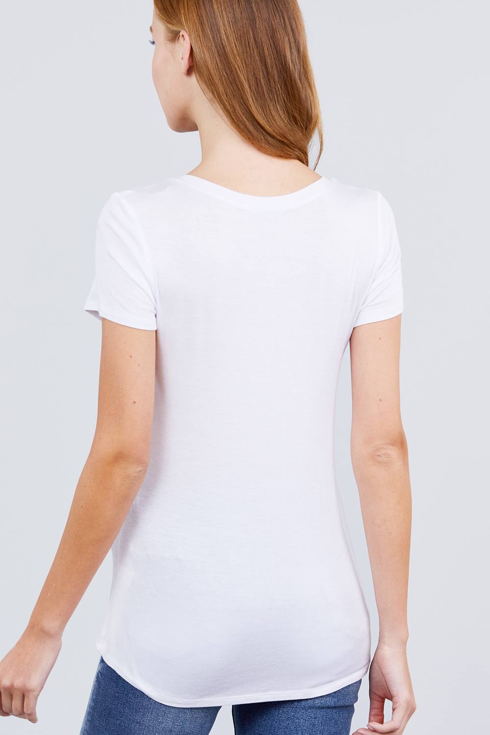 Short Sleeve Scoop Neck Top With Pocket - Fashion Quality Boutik