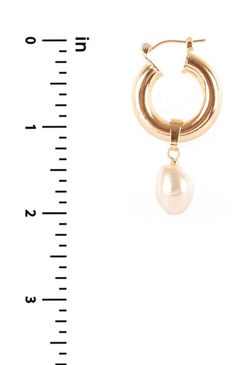 Pearl Dangle Huggie Earring - Fashion Quality Boutik