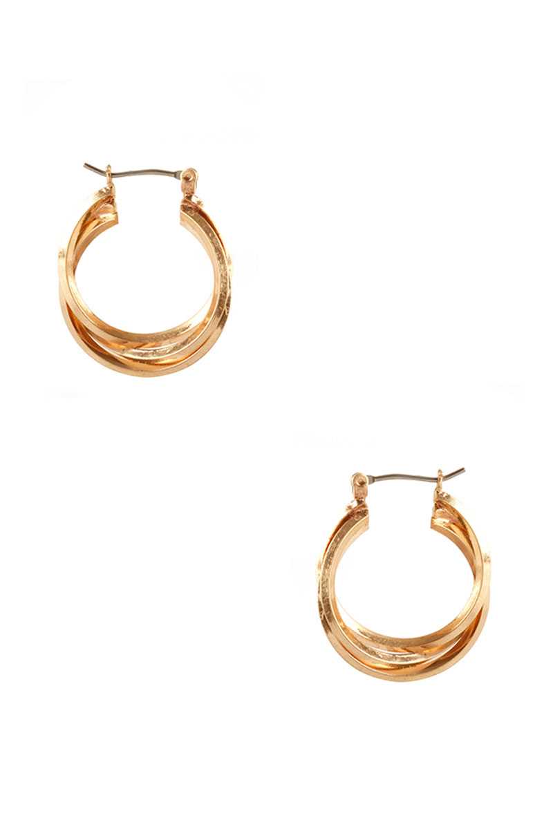 Metal Twist Ring Hoop Earring - Fashion Quality Boutik
