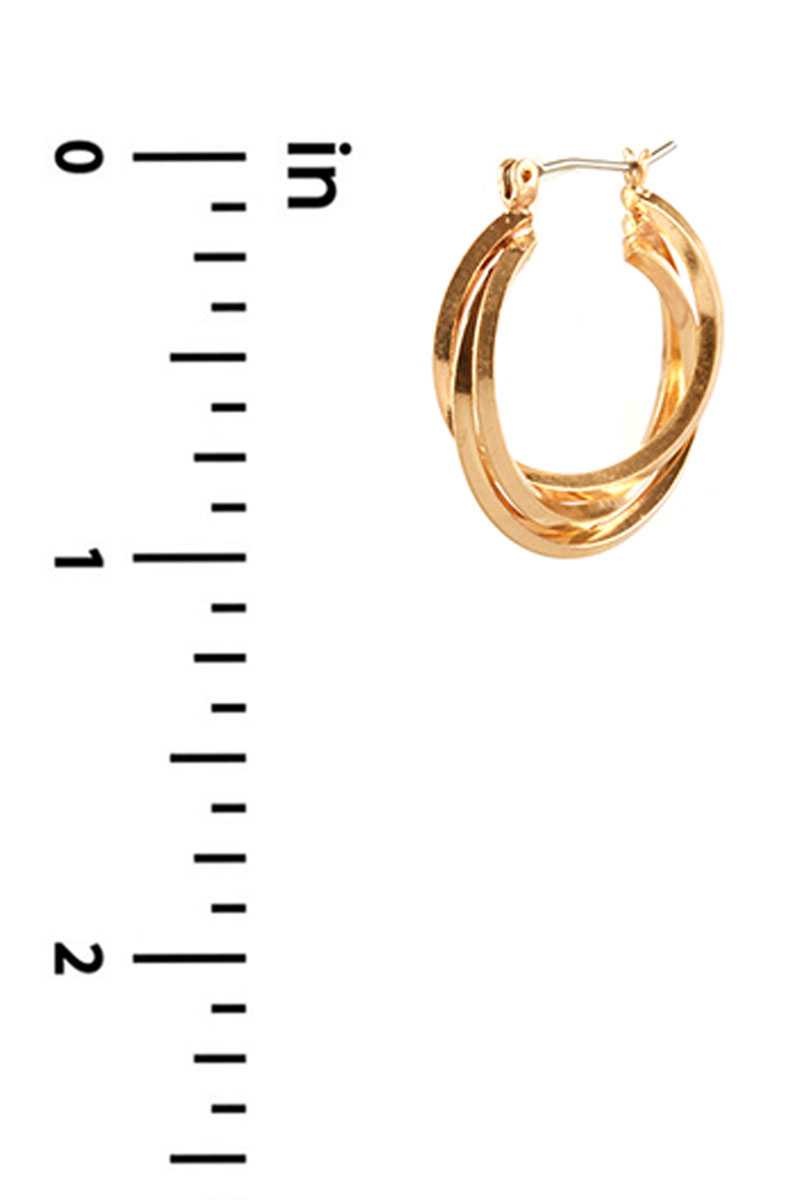 Metal Twist Ring Hoop Earring - Fashion Quality Boutik