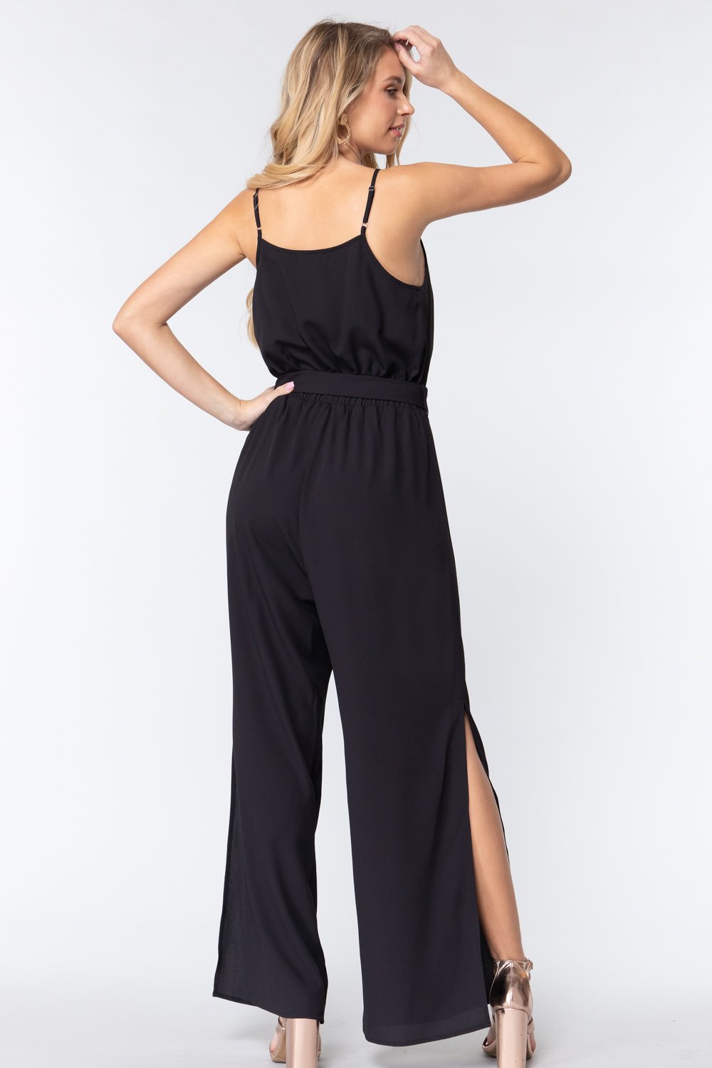 Cowl Neck Cami Woven Jumpsuit - Fashion Quality Boutik
