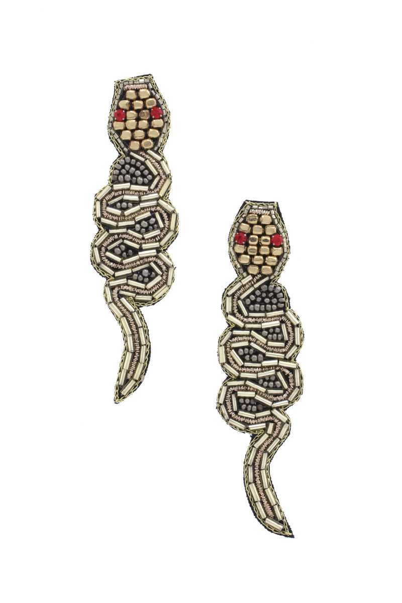 Snake Seed Bead Earring - Fashion Quality Boutik