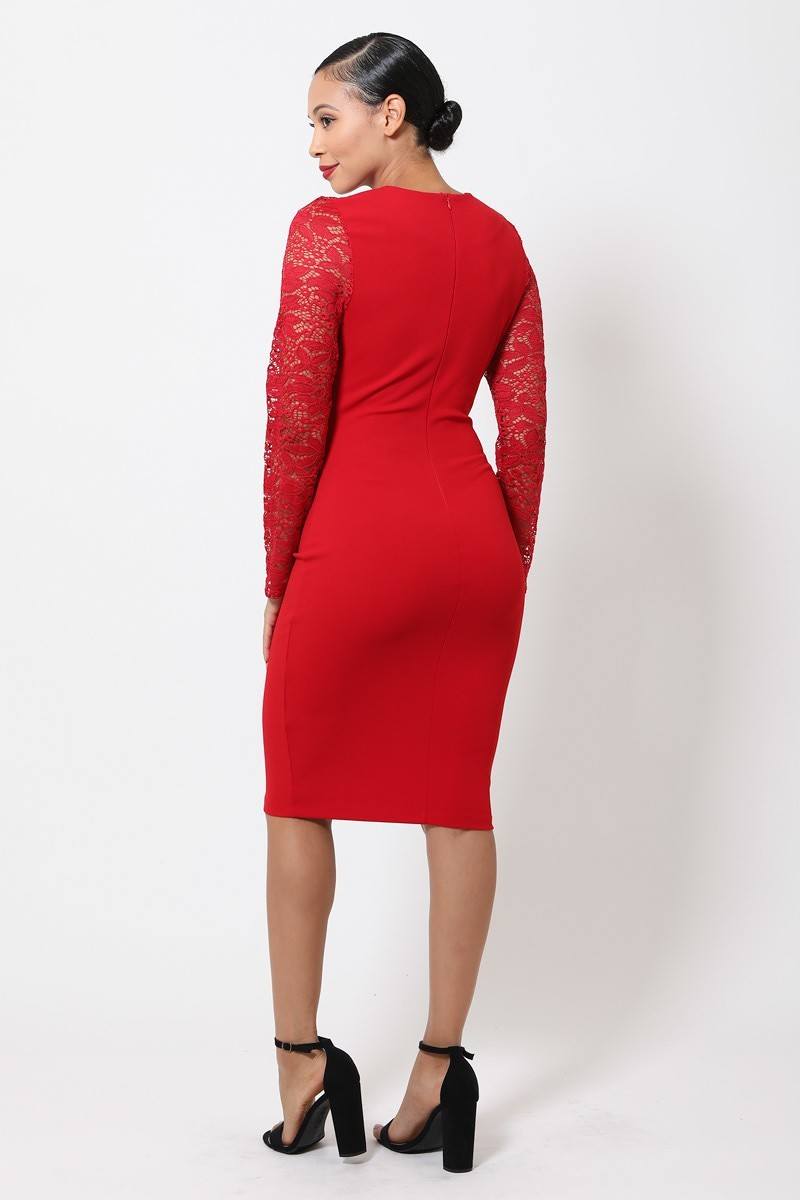 Crochet-lace Bodycon Dress - Fashion Quality Boutik