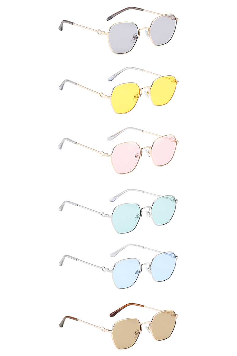 Dazzling Small Metallic Rounded Sunglasses - Fashion Quality Boutik