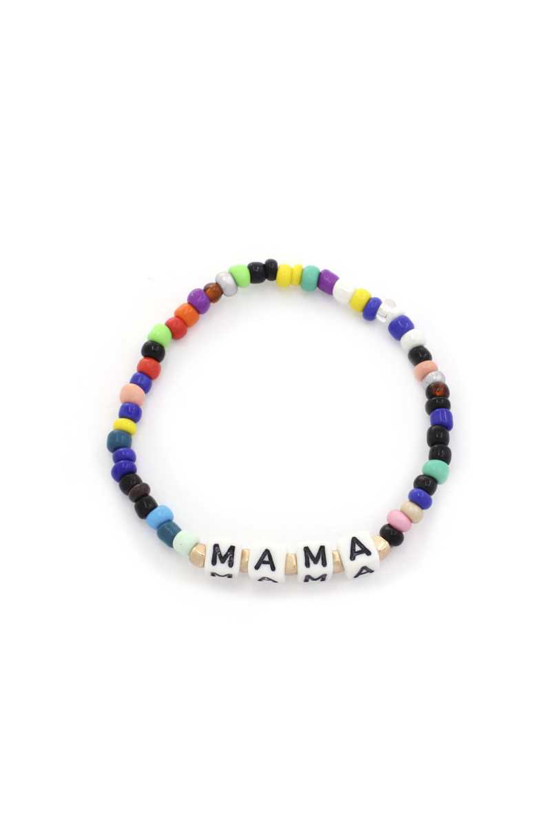 Mama Quote Beaded Stretch Bracelet - Fashion Quality Boutik