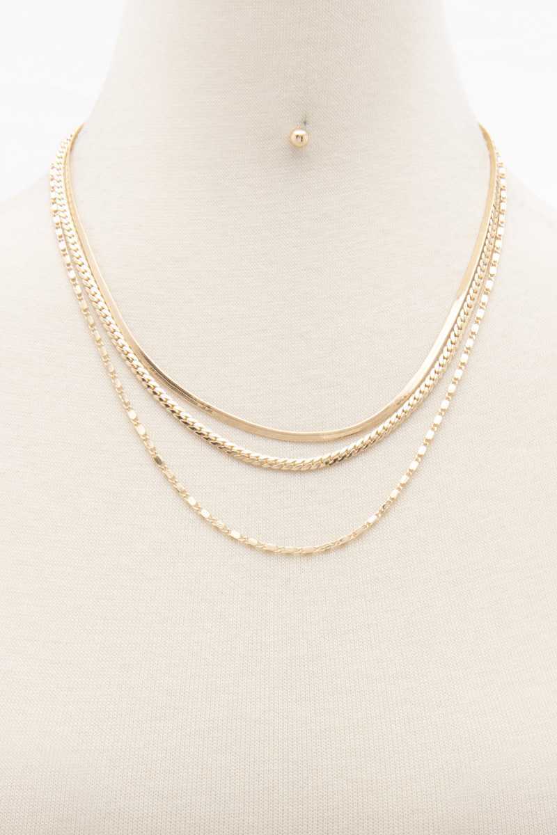 Flat Snake Layered Necklace - Fashion Quality Boutik