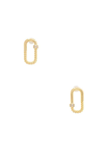 Sodajo Oval Twisted Metal Earring - Fashion Quality Boutik