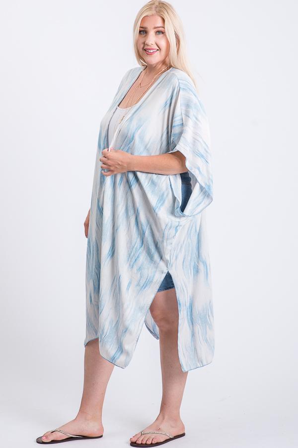 Zebra Print Short Sleeve Maxi Kimono - Fashion Quality Boutik