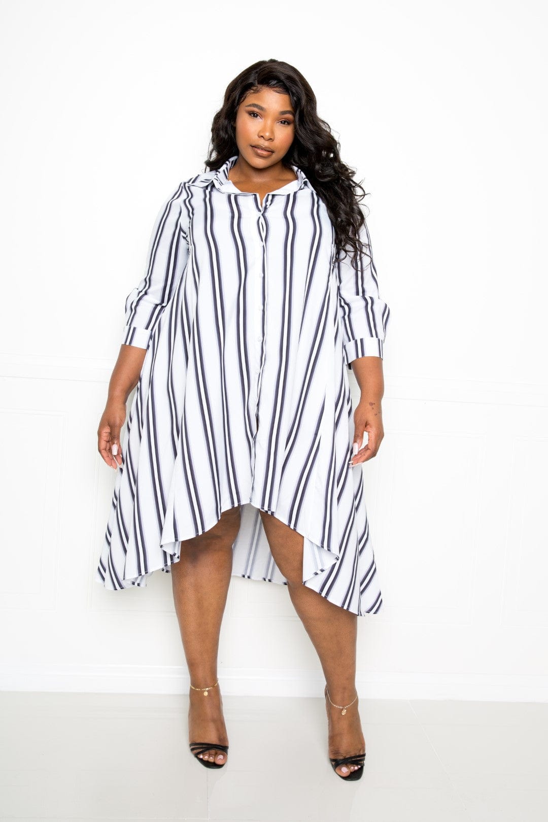 Stripe Shirt Dress - Fashion Quality Boutik