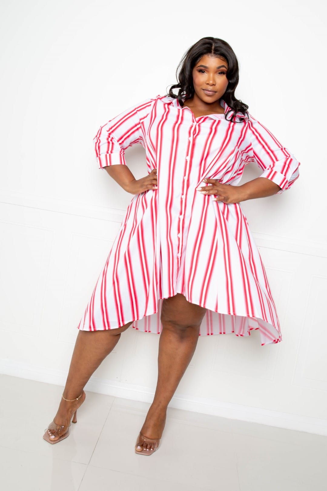 Stripe Shirt Dress - Fashion Quality Boutik