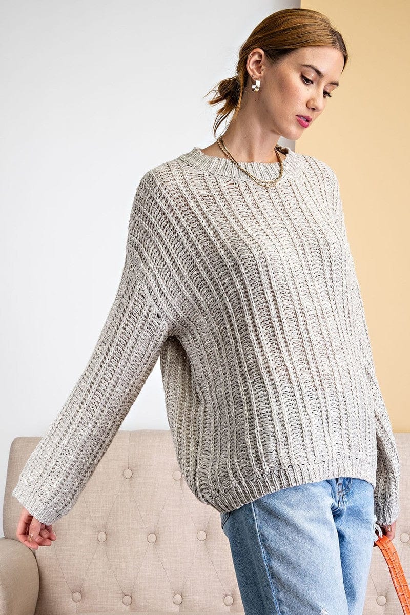 Textured Knitted Sweater - Fashion Quality Boutik
