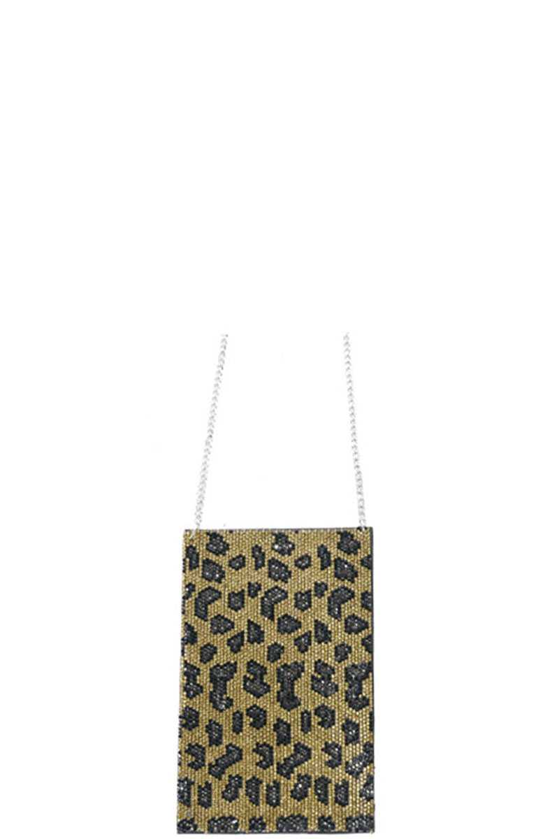 Leopard Rhinestone Mini Cross Body Bag - Fashion Quality Boutik
