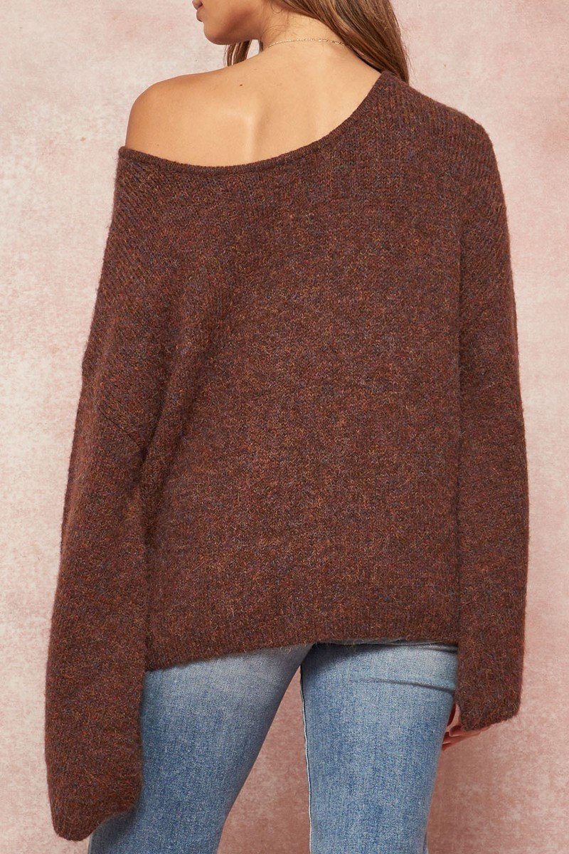 A Multicolor Fuzzy Knit Sweater - Fashion Quality Boutik
