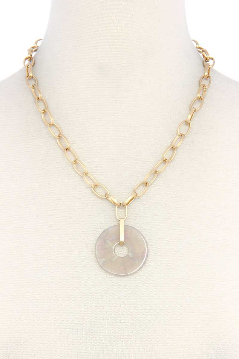 Acetate Circle Pendant Necklace - Fashion Quality Boutik